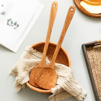 DaXinYuanLin wooden spatula household non-stick pan stir-fry shovel wooden kitchen utensils anti-scalding hands do not hurt pots Kemu long-handled spatula manufacturer