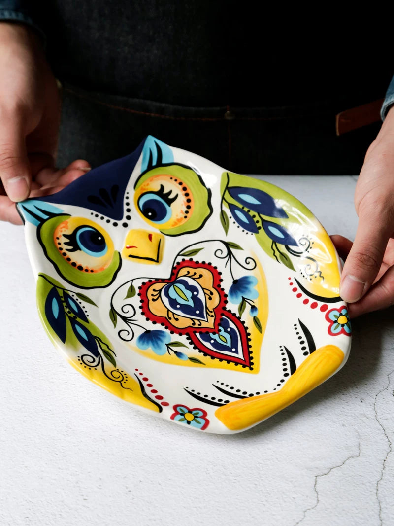 OMK Creative Cartoon Plates, Breakfast Plates, Dish Plates, Snack Plates, Home Tableware, Personalized Decorations, Shaped Plates