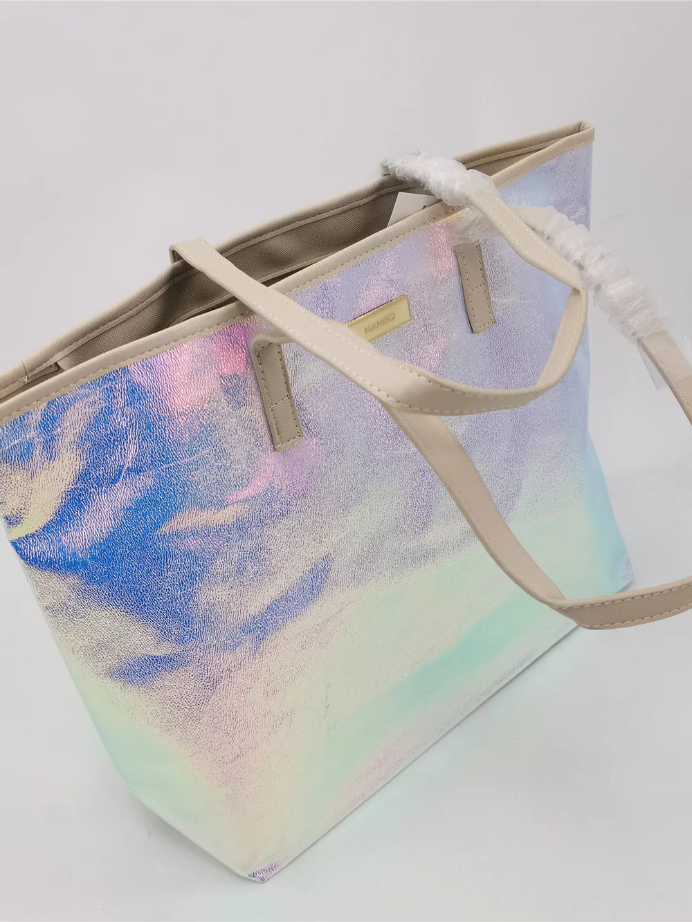Laser tote bag, foreign trade clearance women's bag, colorful large capacity commuter shoulder class bag, beach bag, fitness bag