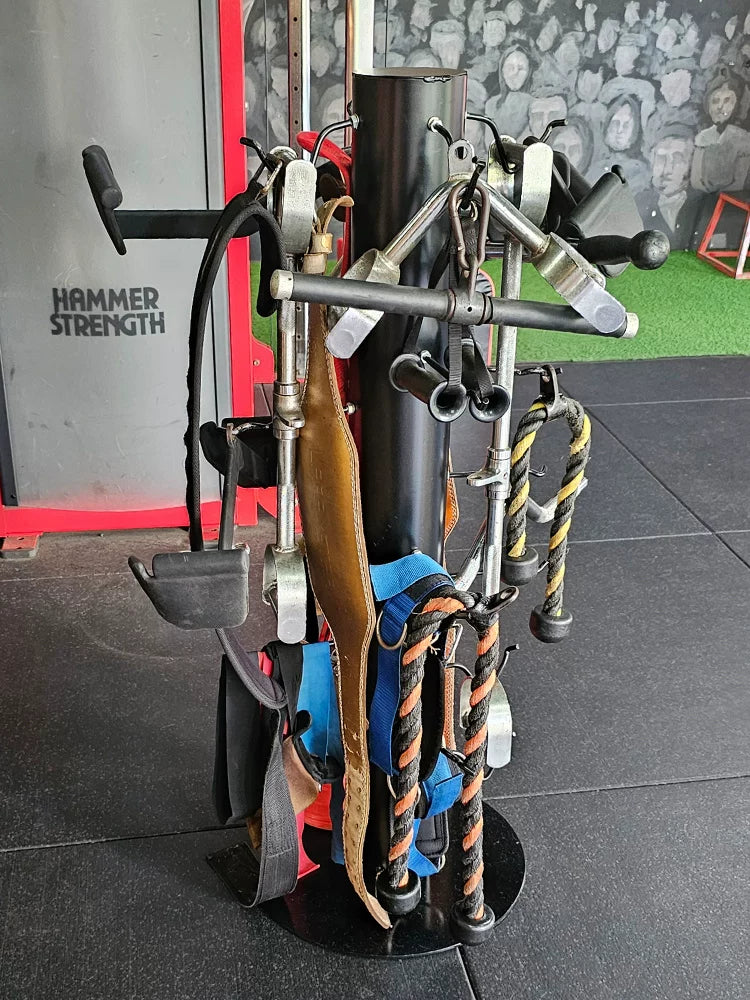 Gym handle storage rackPersonal training gadget gantry accessories high pull-down grip equipment storage shelf