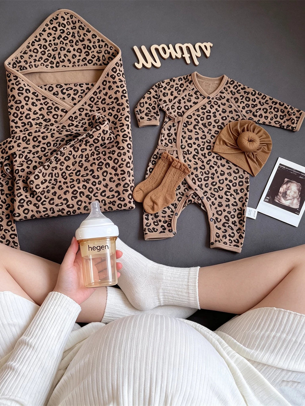 Newborn baby wrap newborn baby summer special thin cotton class A bag single delivery room mother and baby grade leopard print