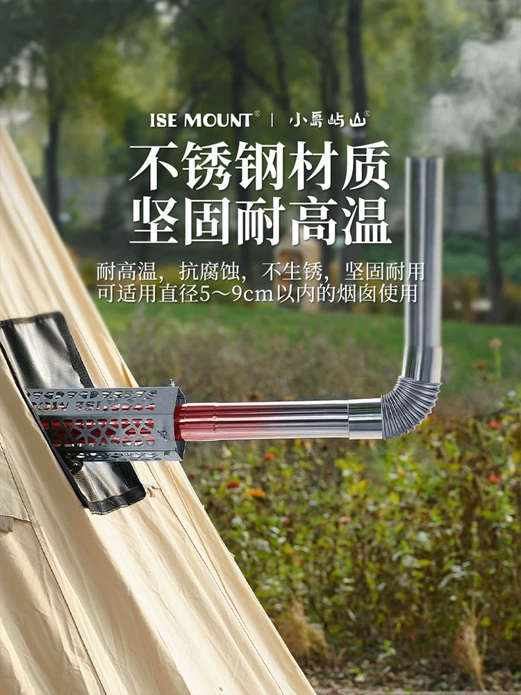 ISEMOUNT Outdoor Stainless Steel Chimney Anti-Scald Insulation Mesh Detachable Wood Stove Accessories Hexagonal Anti-Scalding Ring
