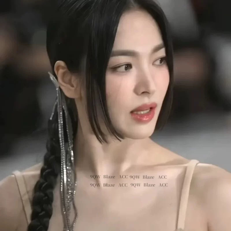9QW Korean version of Sarah's authenticity life Shin Hye-sun's same long explosive flash tassel hair accessory high-end glitter diamond hairpin