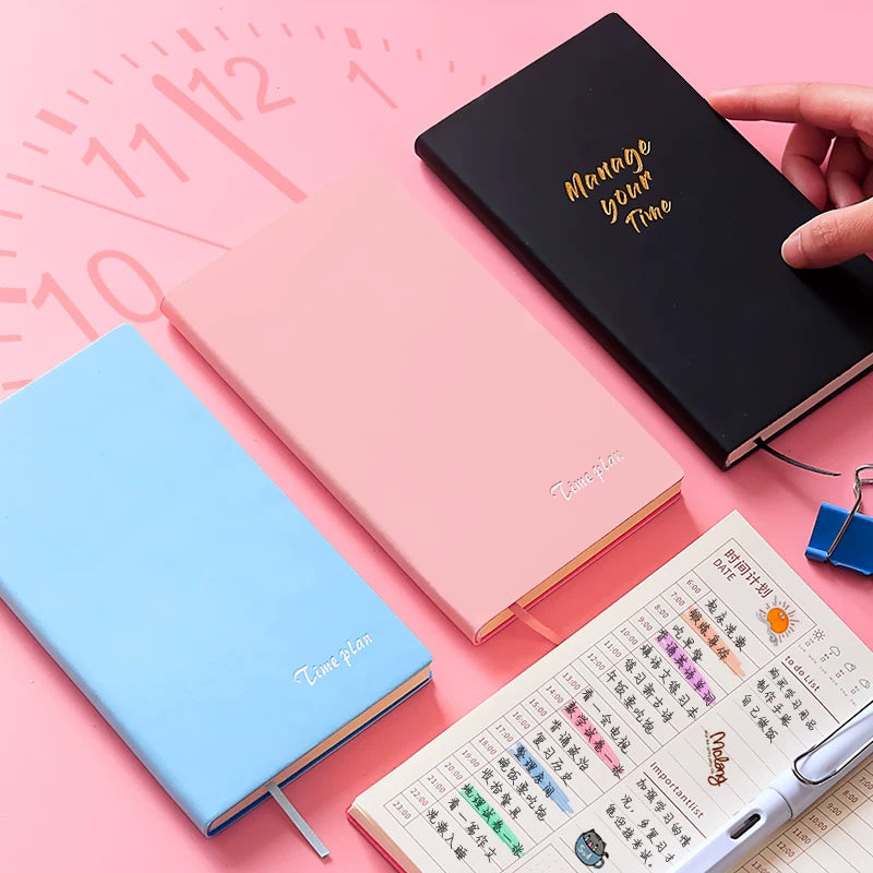 Daily Planner This Schedule This Notebook Student Time Management 2024 Study Work Notebook Small Graduate School Entrance Examination Self-Discipline Planning Punch Sheet Efficiency Manual Todolist Artifact Summer Vacation Elementary School Students