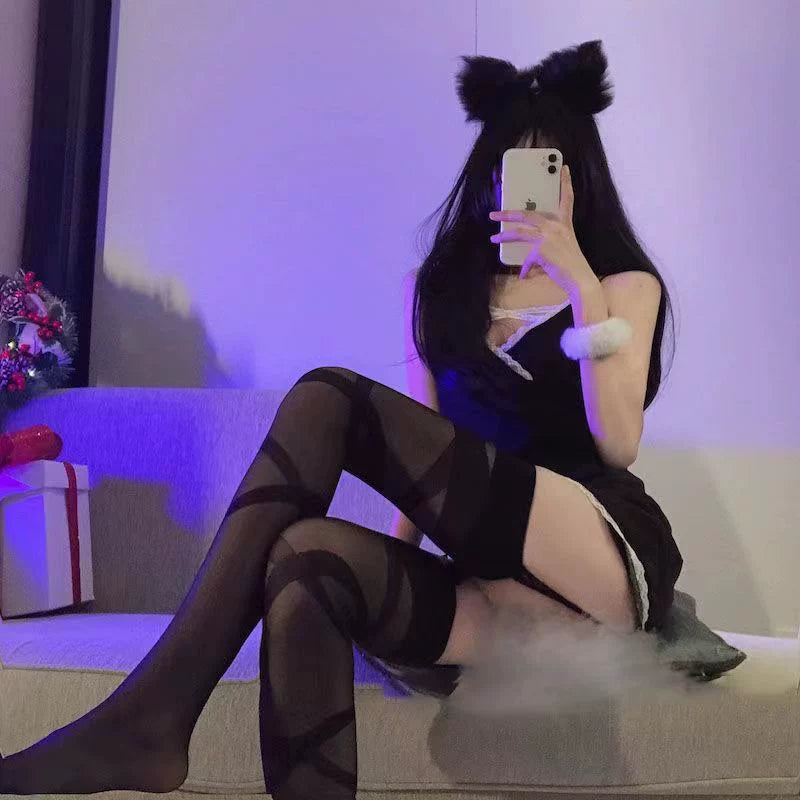 Coco witch pure desire new hot temptation garter belt beautiful legs sexy see-through line fashion bottom stockings girl