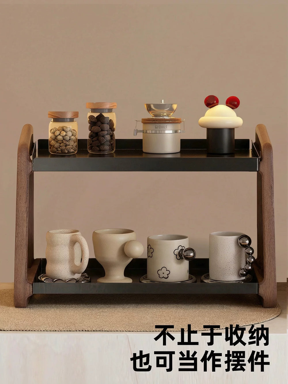 Kitchen special products, countertop seasonings, double-layer storage racks, 2026 new household wall multi-layer storage shelf Y