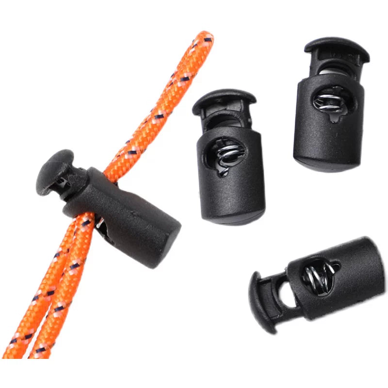 Umbrella rope single-hole adjuster, outdoor spring buckle, sweatshirt, hat, trouser hem, drawstring adjuster, pig nose buckle