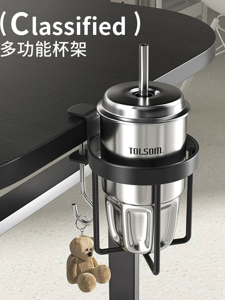 Wrought iron hanging cup holder table side punching-free cup holder simple non-slip design teacup coffee cup holder