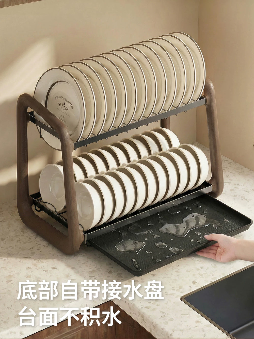Cabinet Home Kitchen Countertop Bowl Multi-layer Dish Drainage Rack 2026 New Dish Storage Shelf Y
