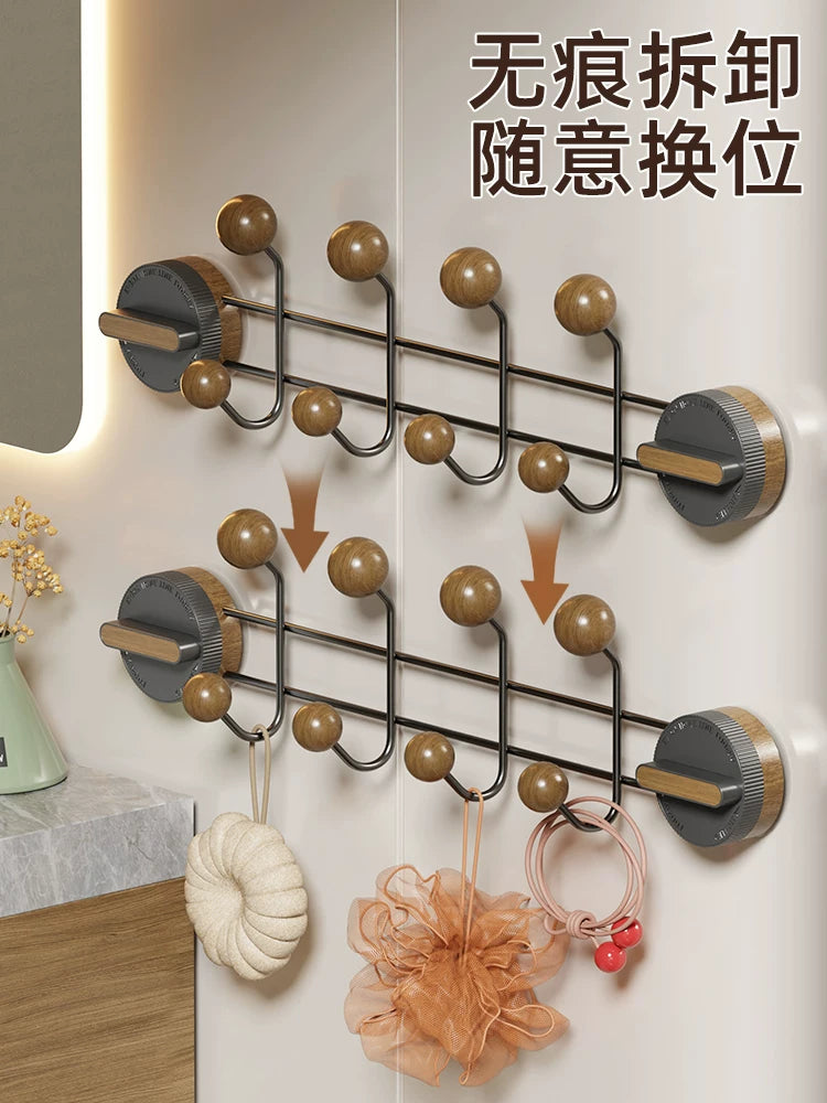 Suction cup door rear hook hanger without punching strong load-bearing wall hanging hook bathroom toilet storage Y