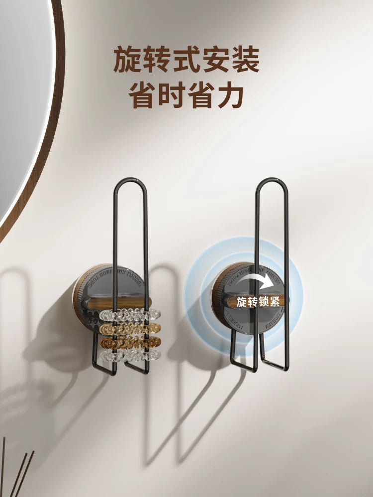 Hair accessory headline, rubber band, storage rack, suction cup hook, bathroom punching-free headband, hair tie, storage rack, wall artifact Y