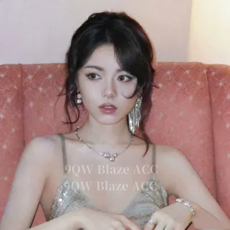 Zhao Jinmai's same retro celebrity rhinestone chain long tassel popping glitter hairpin light luxury fashionable headwear trend
