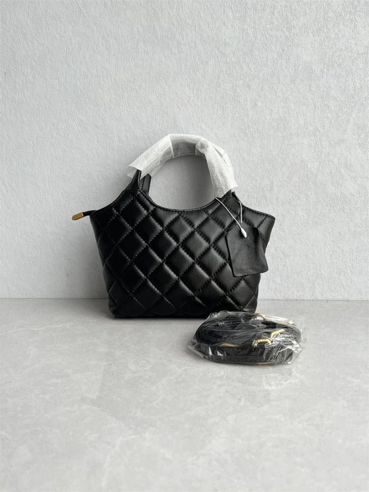 Hong Kong counter tail goods high-quality top layer sheepskin tote bag Lingge fashion versatile hand-to-hand one-shoulder crossbody women's bag