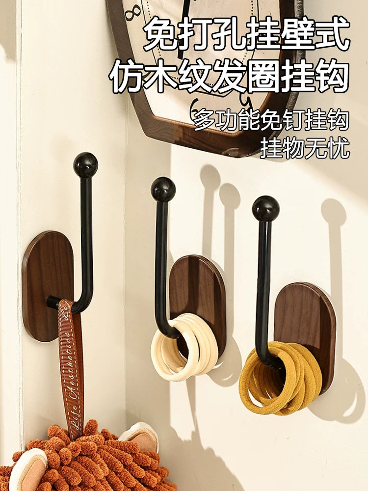 Scrunchie hook, sticky hook, bathroom door, back wall hanging, no punching headband, headband, rubber band, jewelry storage rack, storage rack Y
