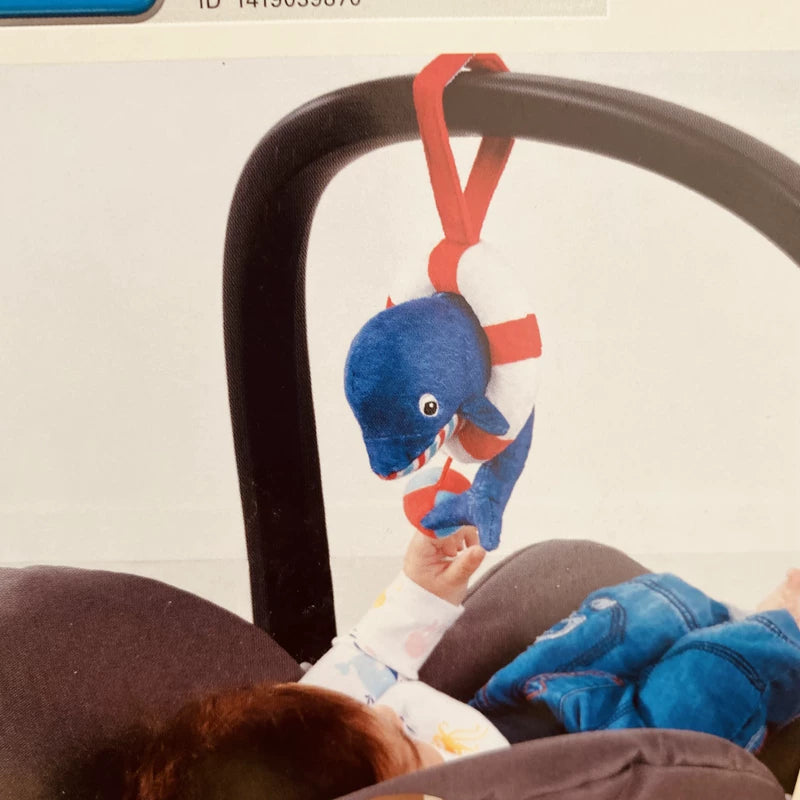 Exclusive baby dolphin swimming ring bed bell stroller pendant baby car seat rattle car car car ring paper comfort