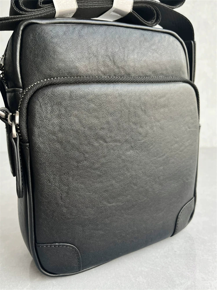 Foreign trade export order high quality new men's shoulder crossbody bag genuine leather top layer cowhide casual trendy men's bag