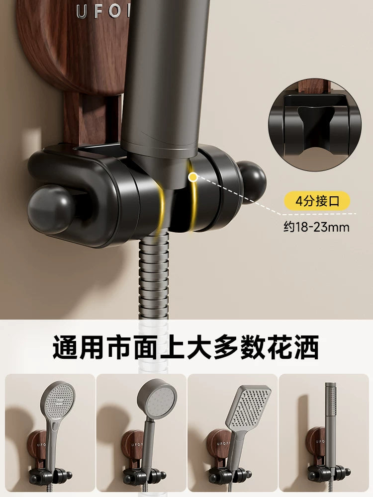 Bathroom suction cup free punching plastic wood shower stand home removable shower head fixing artifact hook Y