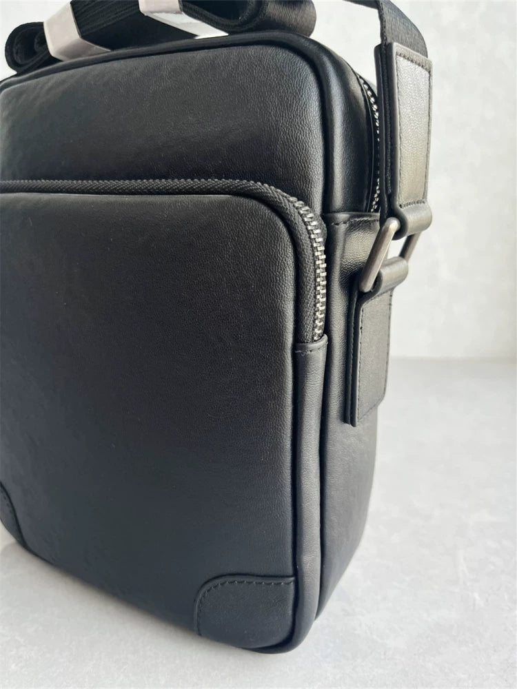Foreign trade export order high quality new men's shoulder crossbody bag genuine leather top layer cowhide casual trendy men's bag