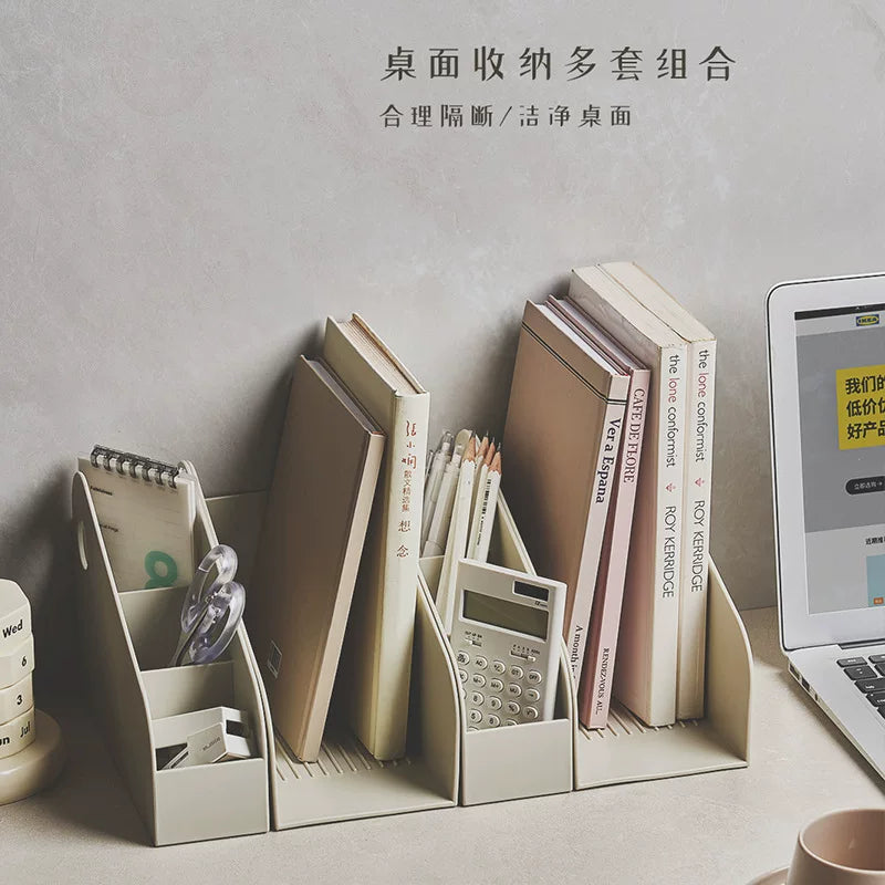 Bookshelf desktop storage boxMultifunctional book stand office student dormitory desk organization shelf combination book stand file storage shelf folder storage shelf office stationery supplies collection