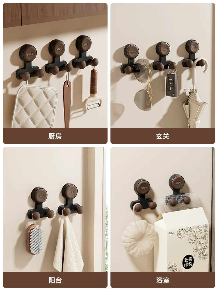 Bathroom suction cup paper hook free punching strong load-bearing bathroom wall sticking hook dormitory door rear hook Y