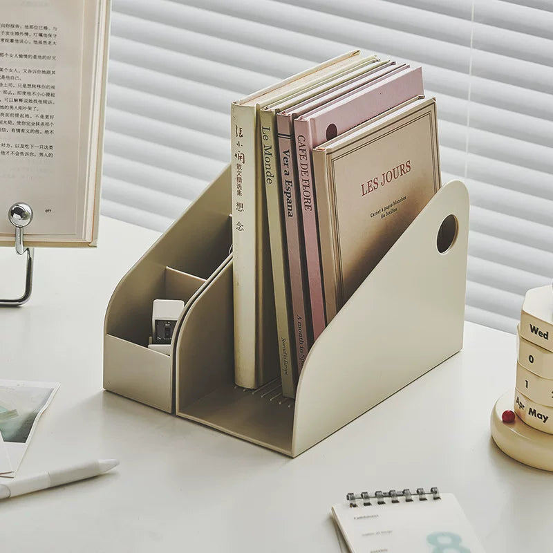 Bookshelf desktop storage boxMultifunctional book stand office student dormitory desk organization shelf combination book stand file storage shelf folder storage shelf office stationery supplies collection