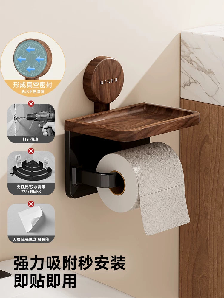 Suction cup toilet toilet paper box wall mounted toilet paper box toilet free paper towel holder roll paper storage rack Y