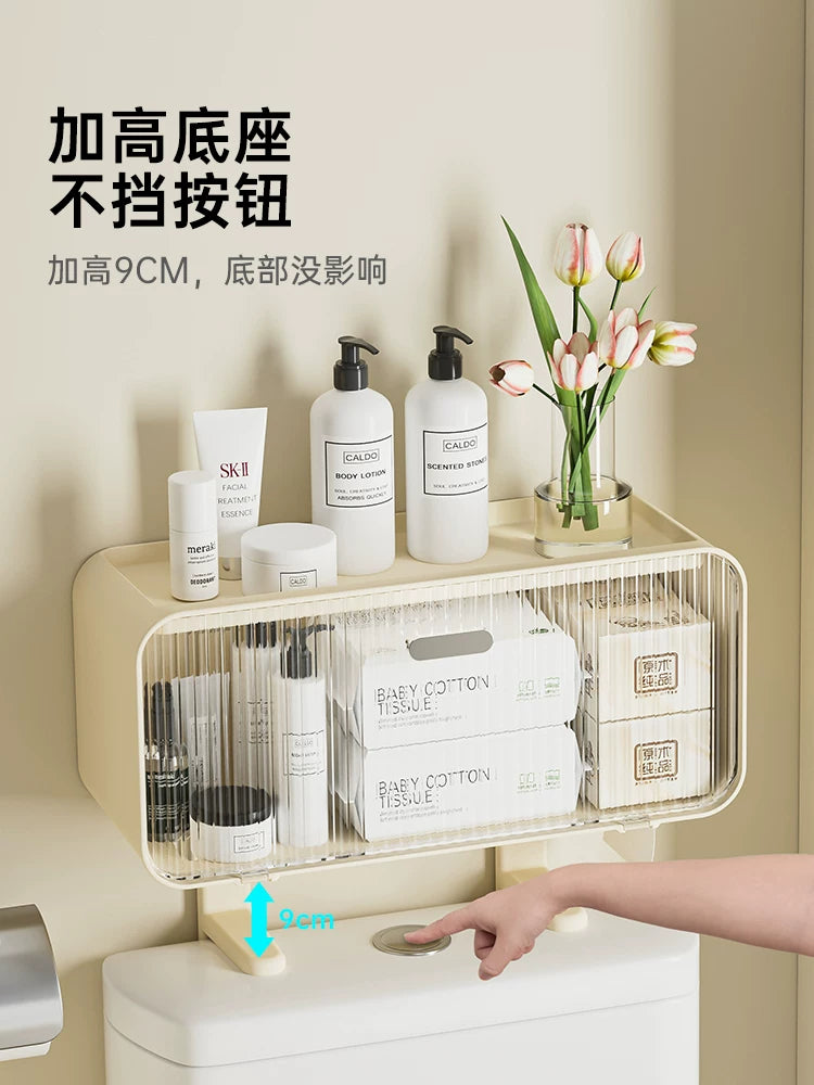 Storage rack above toilet toilet Bathroom wall storage rack wall hanging paper towel storage box Y