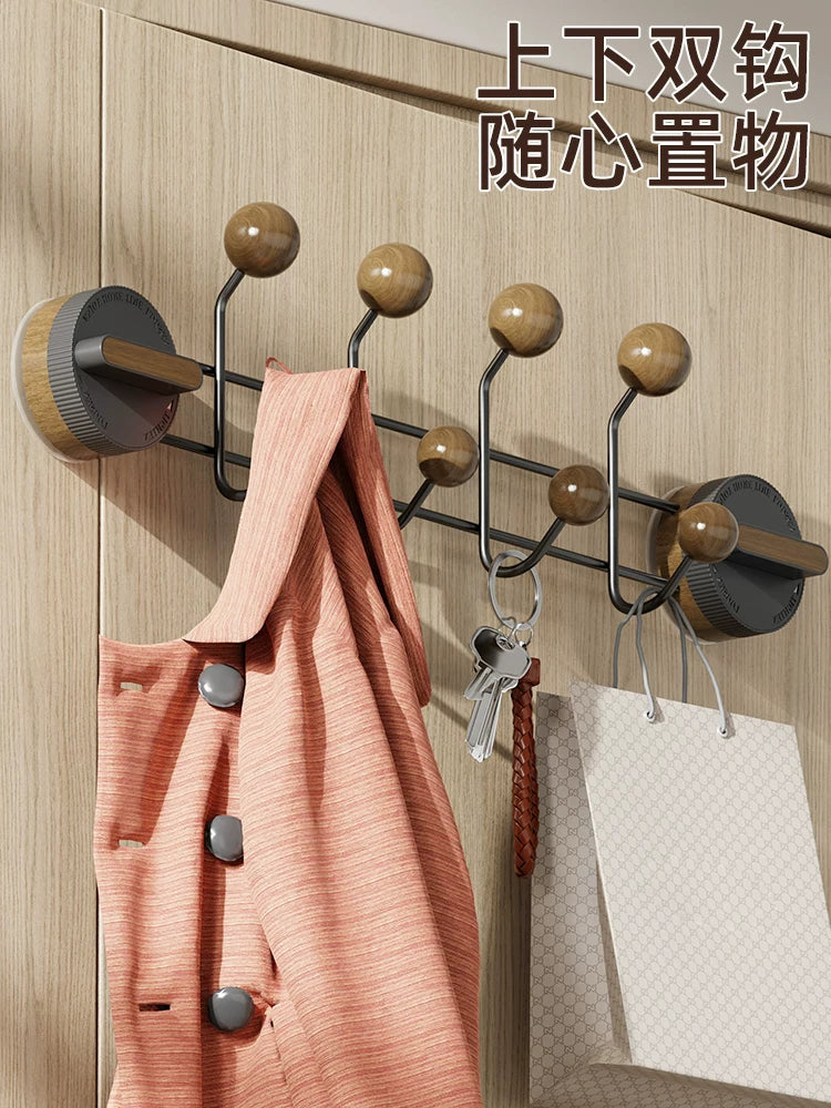 Suction cup door rear hook hanger without punching strong load-bearing wall hanging hook bathroom toilet storage Y
