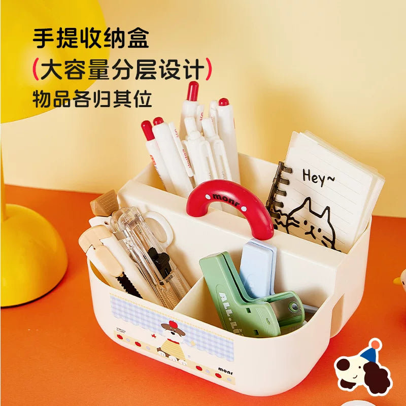 2026 New Drawer Box Cute Cartoon Puppy Tissue Box Desktop Storage Box Children's Room Organizer Storage Box