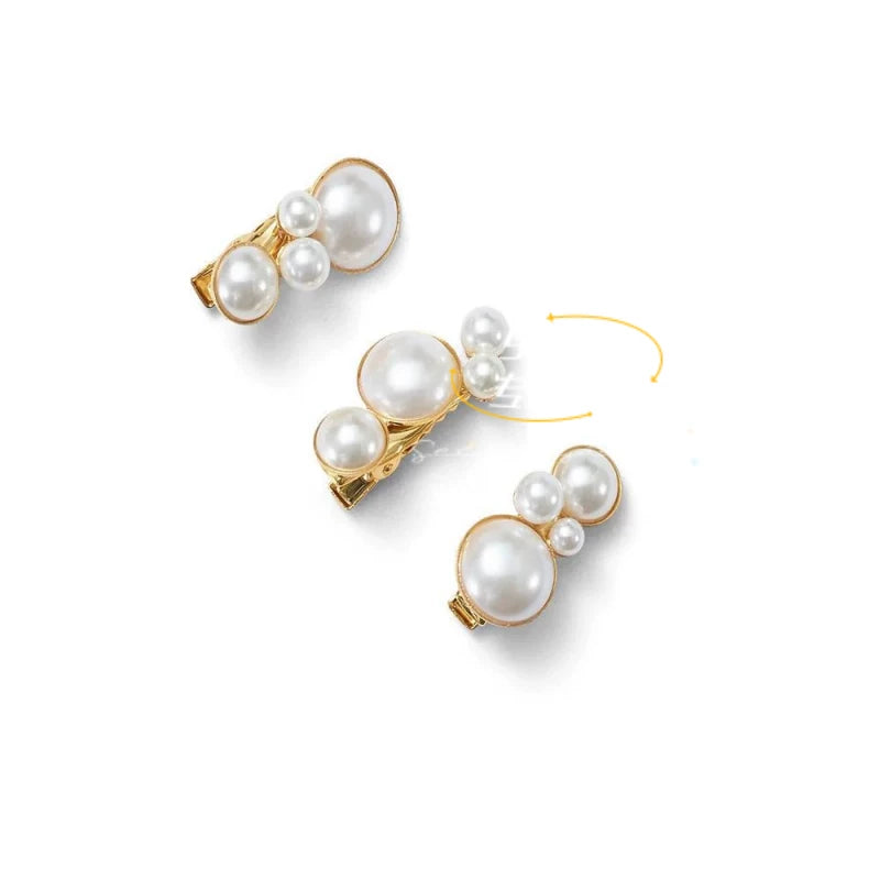 9QW Internet celebrity ins European and American bangs broken hair side clip bangs clip temperament simple and versatile, high-end pearl hair accessories