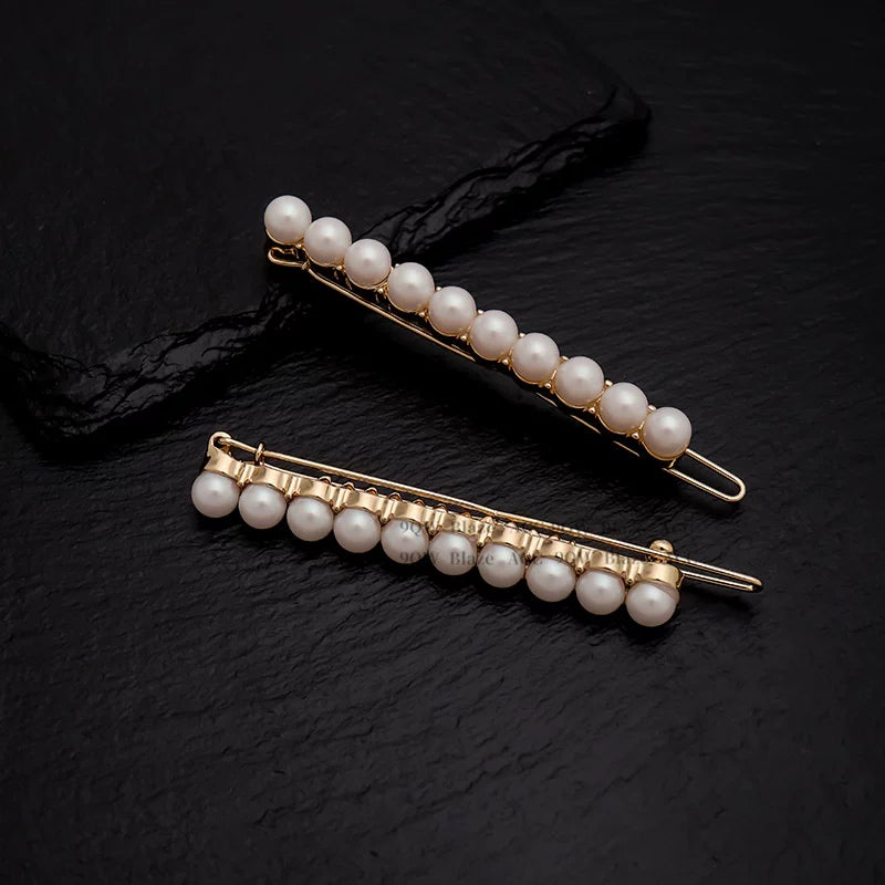 9QW French pearl clip rich daughter feeling bangs clip pearl hairpin commuting date atmosphere sense artifact