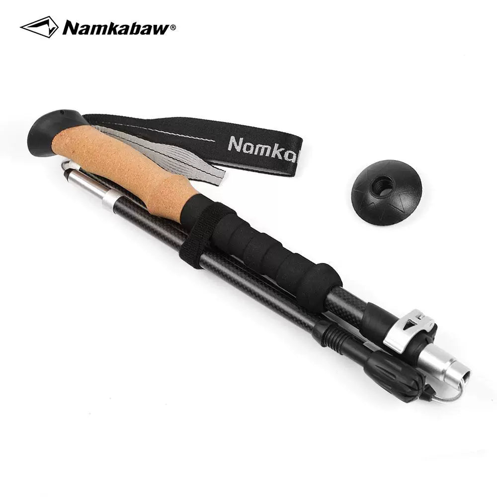 Ultra-light folding 3K carbon fiber high-end trekking poles carbon trekking poles for men and women professional hiking outdoor climbing