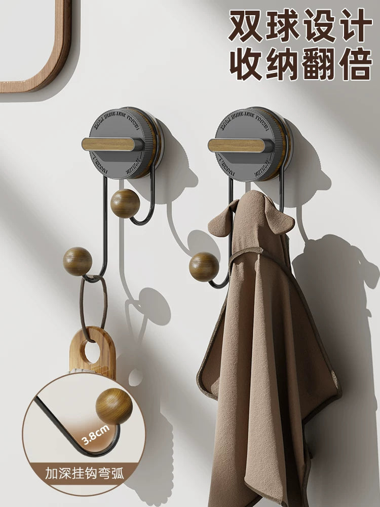 Entrance suction cup hook, no punching hole, door rear hanging clothes hook, wall hanging, strong load-bearing adhesive hook, vacuum non-marking bathroom hook Y