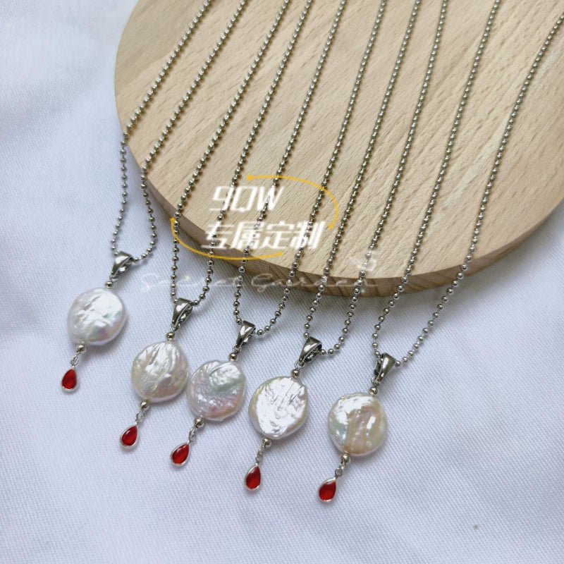 9QW homemade Jin Zhi Ni jennie same style natural baroque pearl long necklace sweater sweater chain