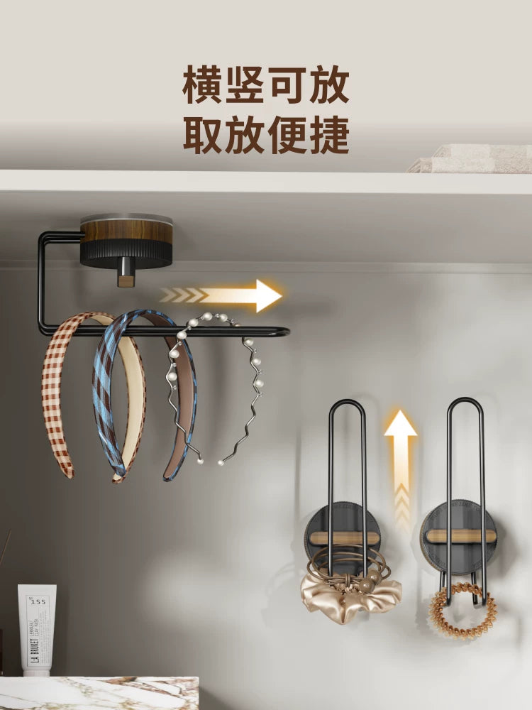 Hair accessory headline, rubber band, storage rack, suction cup hook, bathroom punching-free headband, hair tie, storage rack, wall artifact Y