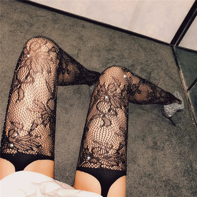 Sexy European and American foreign trade fashion new hot diamond priming sex hot temptation provocative uniform pantyhose girl