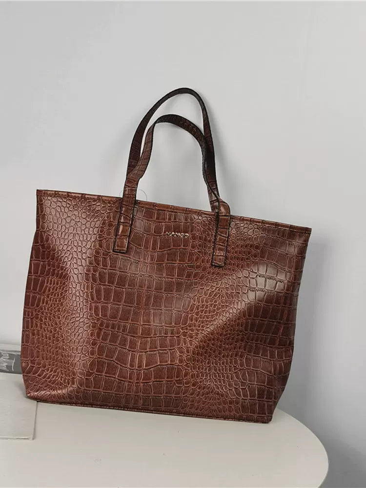 Foreign trade students go to class solid color large capacity bag 2025 new small man single shoulder casual women's tote bag commuting