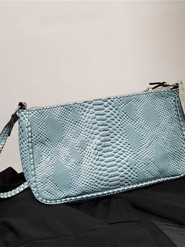 Slight flaws Spain order niche design armpit bag snake print women's bag fashion versatile shoulder bag baguette handbag