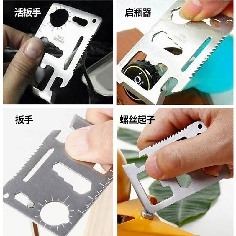 Outdoor mountaineering multi-functional combination tool, camping supplies, credit card card knife card portable tool