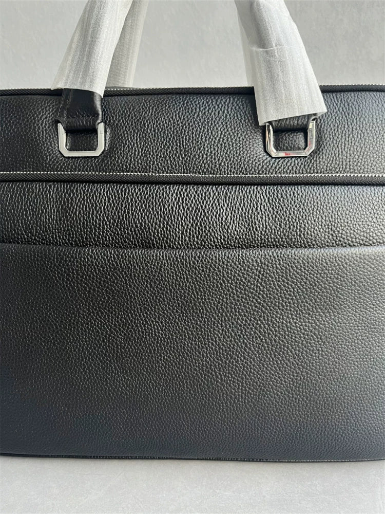 Export foreign trade high quality men's briefcase top layer cowhide horizontal large capacity business handbag computer bag for men
