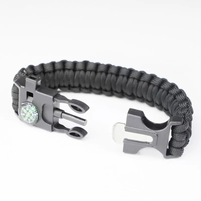 Outdoor seven-core paracord military fan survival bracelet survival bracelet multi-functional lighter compass tactical bracelet
