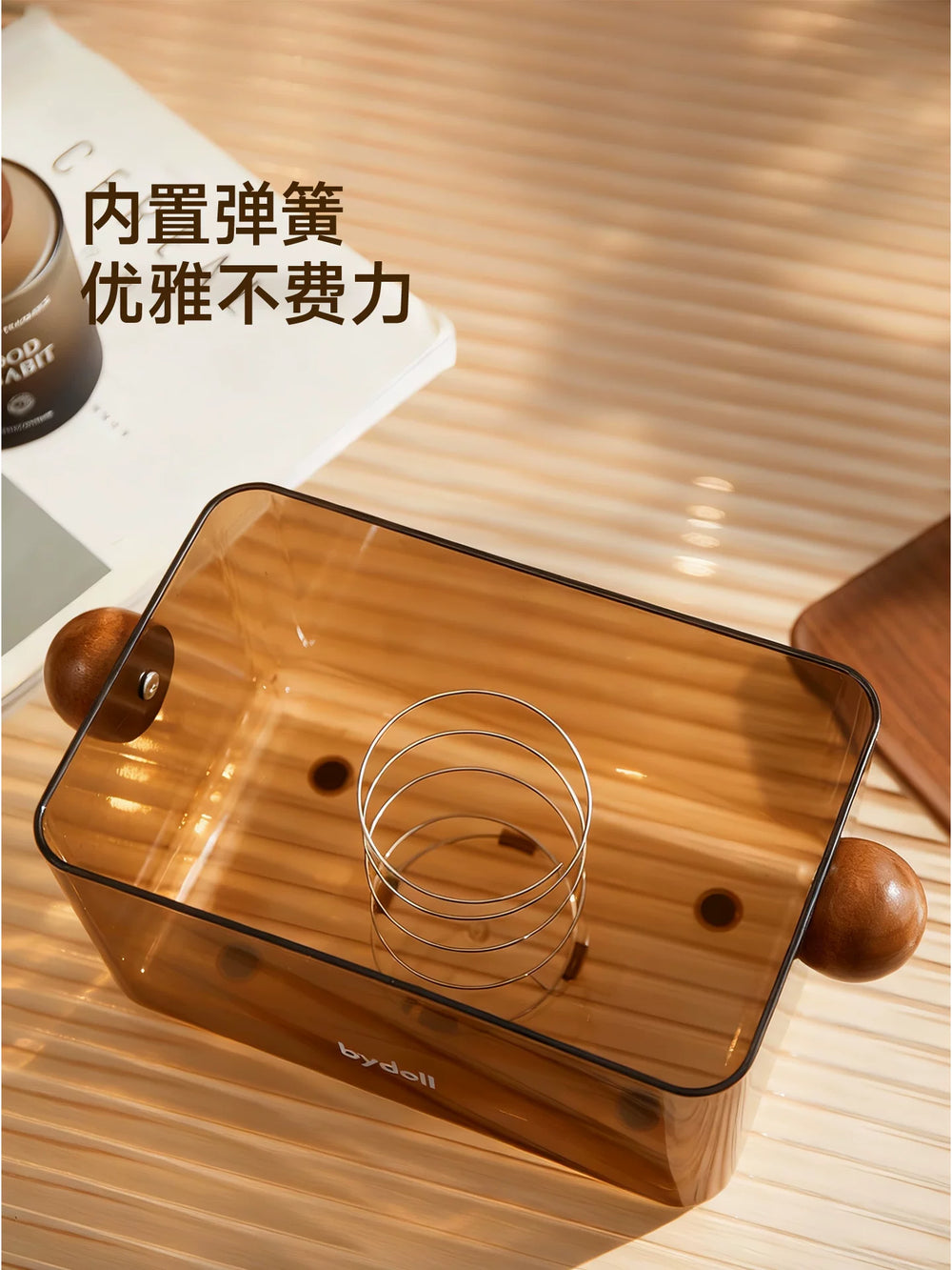 Tissue box, living room tabletop paper box, home medieval coffee table, bedroom spring paper drawer, light luxury and high-end