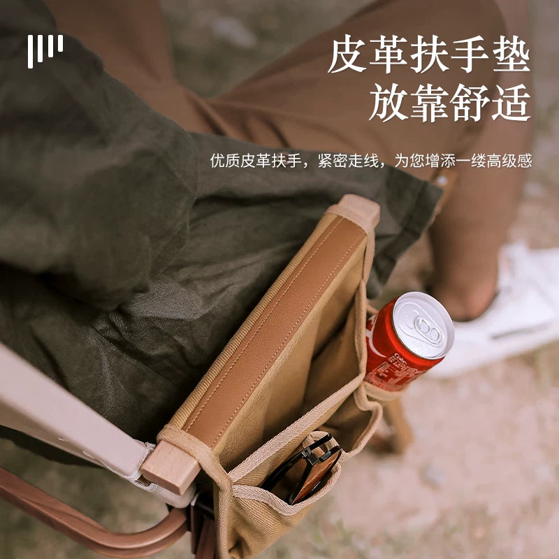 Outdoor Kermit Chair Armrest Hanging Bag Canvas Storage Bag Waterproof and Wear-Resistant Multifunctional Portable Office Chair Storage Bag