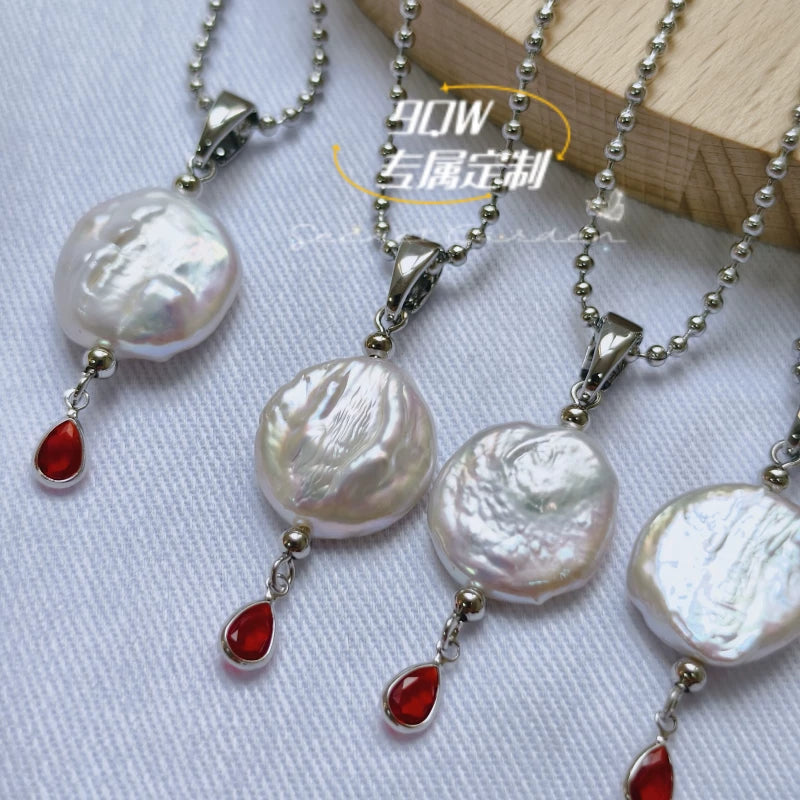 9QW homemade Jin Zhi Ni jennie same style natural baroque pearl long necklace sweater sweater chain