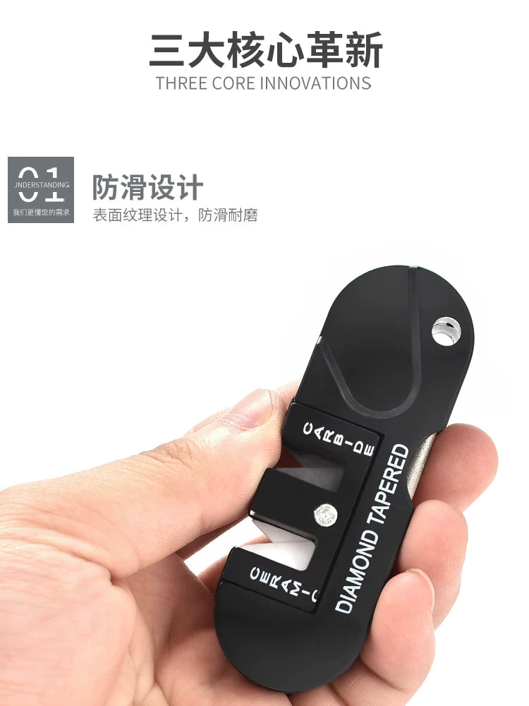 Multifunctional EDC Sharpening Tool, Outdoor Camping, Portable Multifunctional Tungsten Carbide Sharpener Sharpening Rod