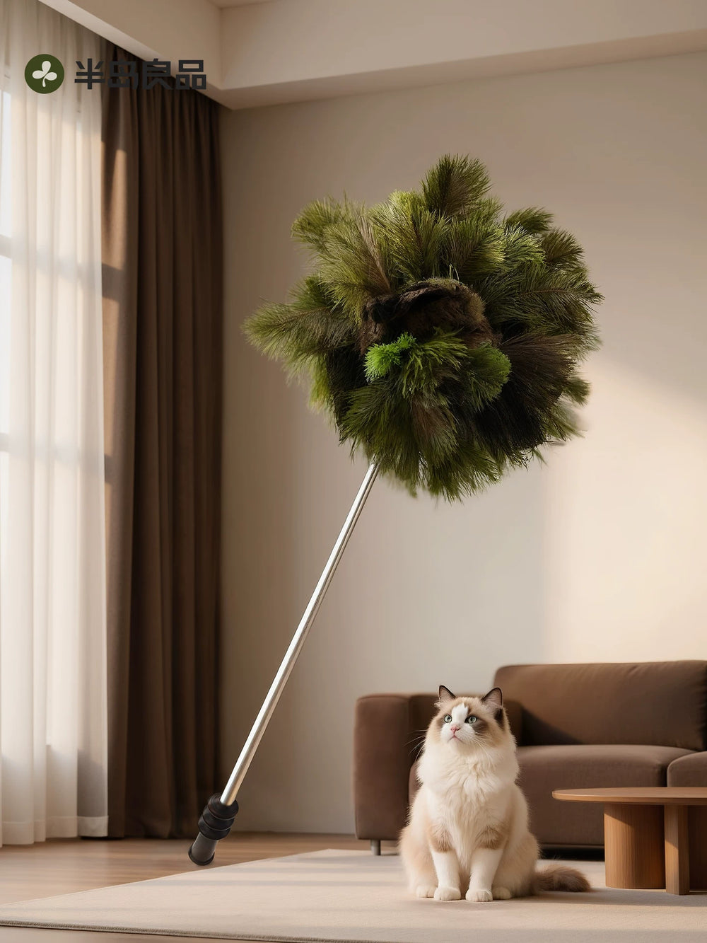 Ostrich feather electrostatic dust duster retractable and extended cleaning roof ceiling duster household feather duster