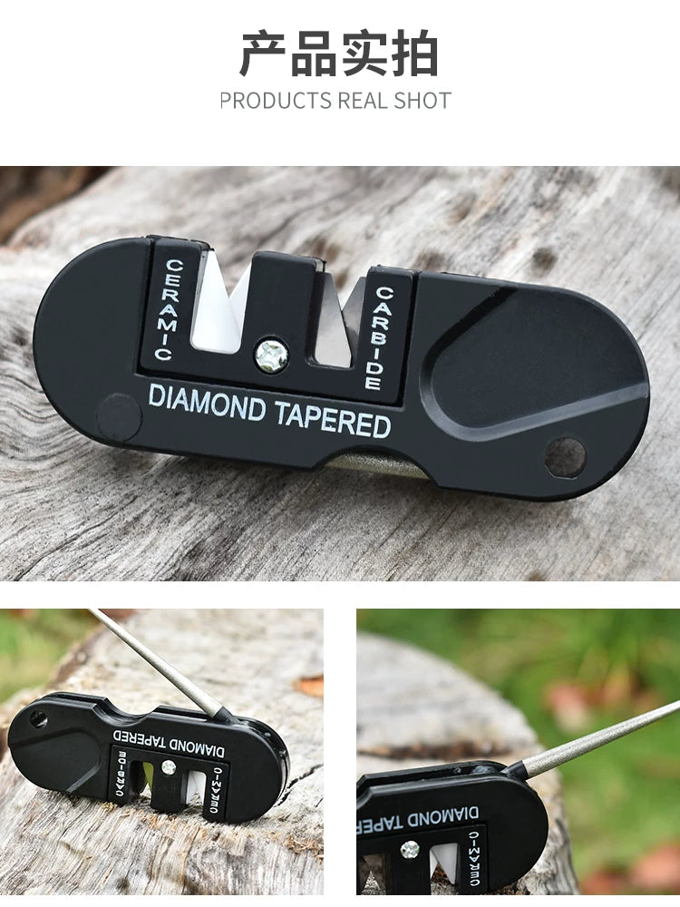Multifunctional EDC Sharpening Tool, Outdoor Camping, Portable Multifunctional Tungsten Carbide Sharpener Sharpening Rod