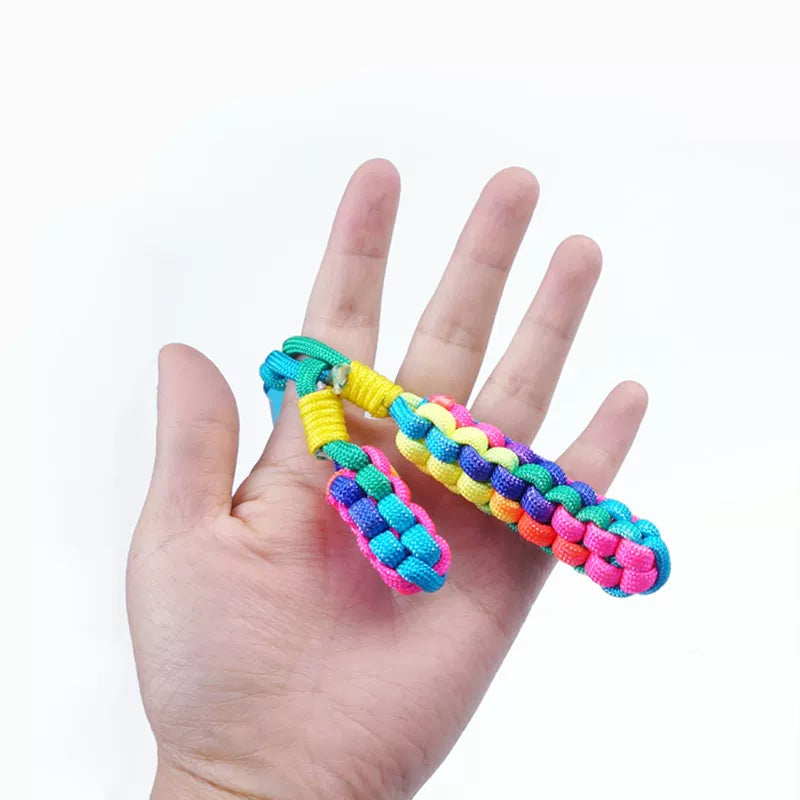 100 meters with seven cores rainbow gradient color umbrella rope braided wire 4mm bracelet bracelet diy material