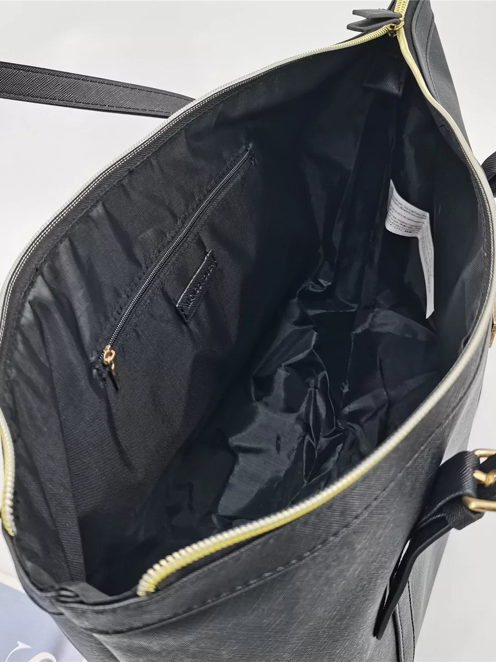 Foreign trade export bag, black cross pattern tote bag, workplace commuting, large capacity handbag, simple and versatile shoulder bag