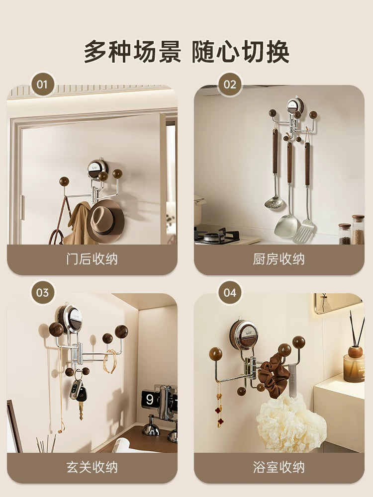 Peninsula BESTORE suction cup kitchen hook rack non-punching multi-functional hanging rod rag wall hanging shelf storage shelf